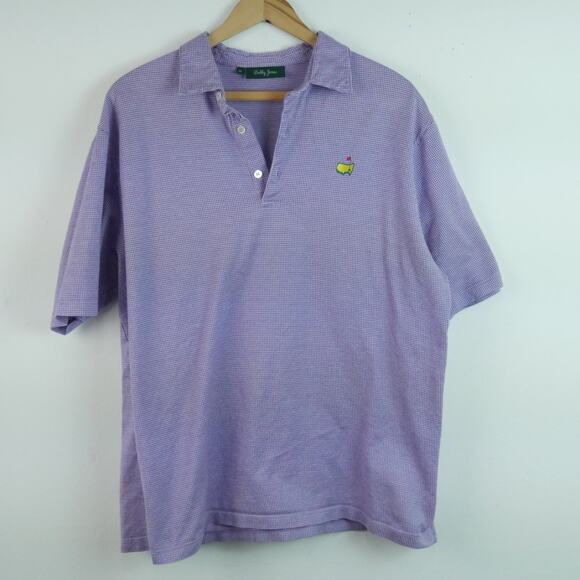 Bobby Jones Other - Augusta Masters Golf Polo Shirt XL Purple Houndstooth Cotton Old Money Preppy